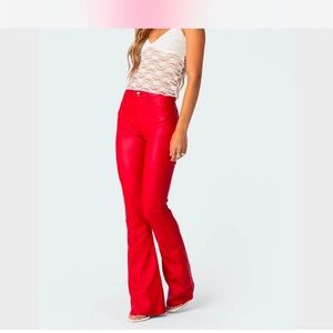 Edikted Vibrant Red Flare Pants
